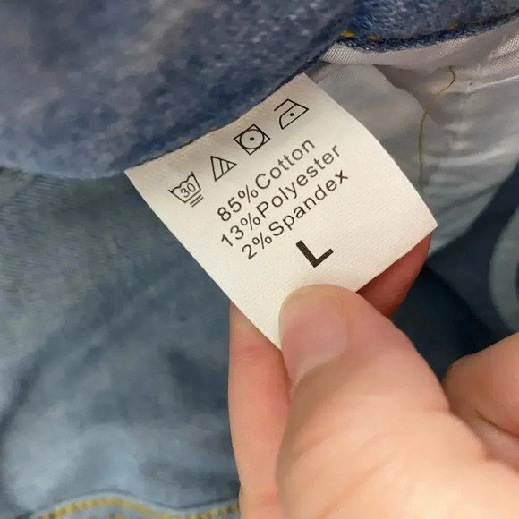 Vintage Cargo Pocket Jeans Straight Leg Loose Casual Wide Leg Trousers Sz L - Picture 4 of 4